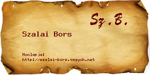 Szalai Bors névjegykártya